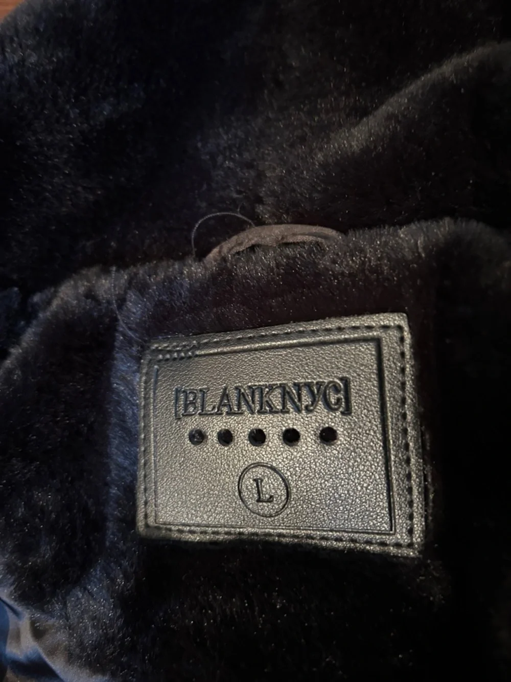 Blank NYC Black Faux Fur Teddy Jacket - Picture 4 of 6